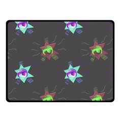 Random Doodle Pattern Star Fleece Blanket (small)