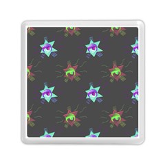 Random Doodle Pattern Star Memory Card Reader (square) 