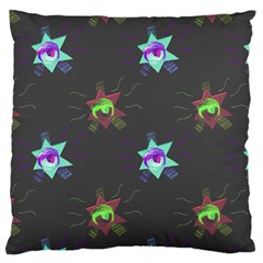 Random Doodle Pattern Star Large Cushion Case (one Side)