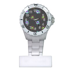 Random Doodle Pattern Star Plastic Nurses Watch by Mariart