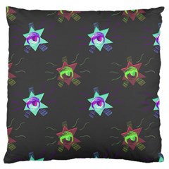 Random Doodle Pattern Star Standard Flano Cushion Case (two Sides)