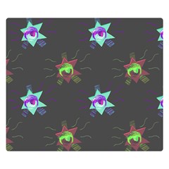 Random Doodle Pattern Star Double Sided Flano Blanket (small) 