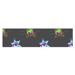 Random Doodle Pattern Star Satin Scarf (oblong)