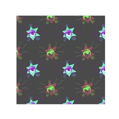 Random Doodle Pattern Star Small Satin Scarf (square)