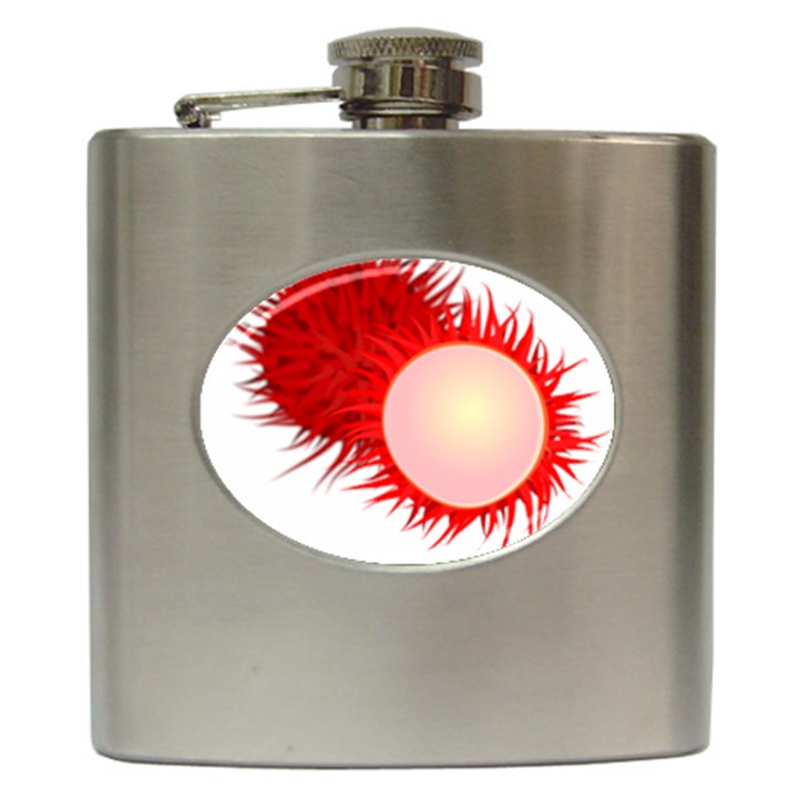 Rambutan Fruit Red Sweet Hip Flask (6 oz)