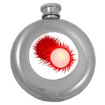 Rambutan Fruit Red Sweet Round Hip Flask (5 oz) Front