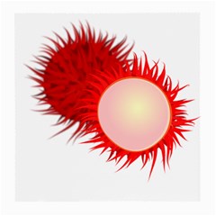 Rambutan Fruit Red Sweet Medium Glasses Cloth