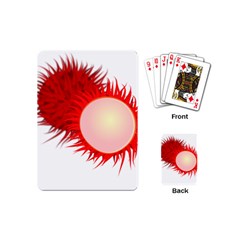 Rambutan Fruit Red Sweet Playing Cards (mini)  by Mariart