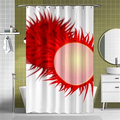 Rambutan Fruit Red Sweet Shower Curtain 48  X 72  (small) 