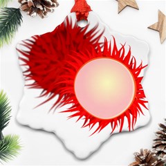 Rambutan Fruit Red Sweet Ornament (snowflake)