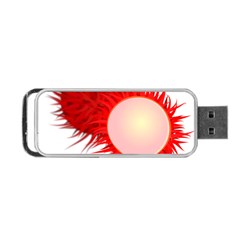 Rambutan Fruit Red Sweet Portable Usb Flash (one Side) by Mariart