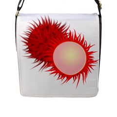 Rambutan Fruit Red Sweet Flap Messenger Bag (L) 