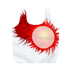 Rambutan Fruit Red Sweet Full Print Recycle Bags (M) 