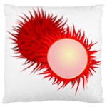 Rambutan Fruit Red Sweet Large Flano Cushion Case (Two Sides) Front