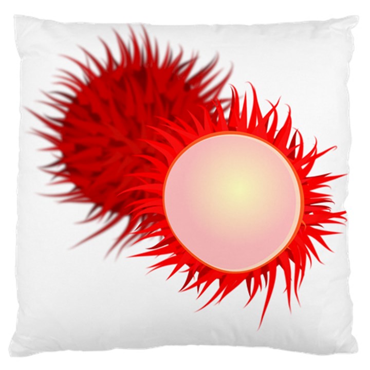 Rambutan Fruit Red Sweet Large Flano Cushion Case (Two Sides)