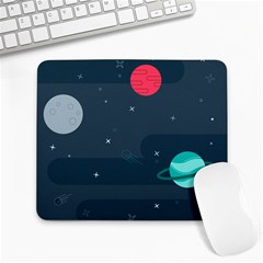 Space Pelanet Galaxy Comet Star Sky Blue Large Mousepads