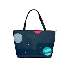 Space Pelanet Galaxy Comet Star Sky Blue Shoulder Handbags