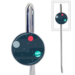 Space Pelanet Galaxy Comet Star Sky Blue Book Mark by Mariart