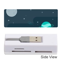 Space Pelanet Galaxy Comet Star Sky Blue Memory Card Reader (stick) 