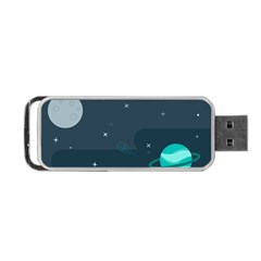 Space Pelanet Galaxy Comet Star Sky Blue Portable Usb Flash (one Side) by Mariart