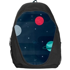 Space Pelanet Galaxy Comet Star Sky Blue Backpack Bag