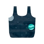 Space Pelanet Galaxy Comet Star Sky Blue Full Print Recycle Bags (S)  Front