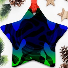 Spectrum Sputnik Space Blue Green Ornament (star)