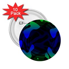 Spectrum Sputnik Space Blue Green 2 25  Buttons (10 Pack)  by Mariart