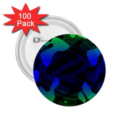 Spectrum Sputnik Space Blue Green 2 25  Buttons (100 Pack)  by Mariart