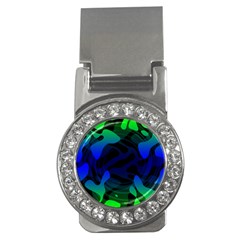 Spectrum Sputnik Space Blue Green Money Clips (cz) 