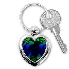 Spectrum Sputnik Space Blue Green Key Chains (heart) 