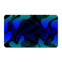 Spectrum Sputnik Space Blue Green Magnet (rectangular) by Mariart