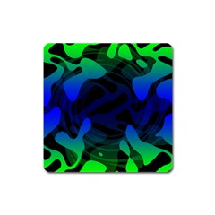 Spectrum Sputnik Space Blue Green Square Magnet by Mariart