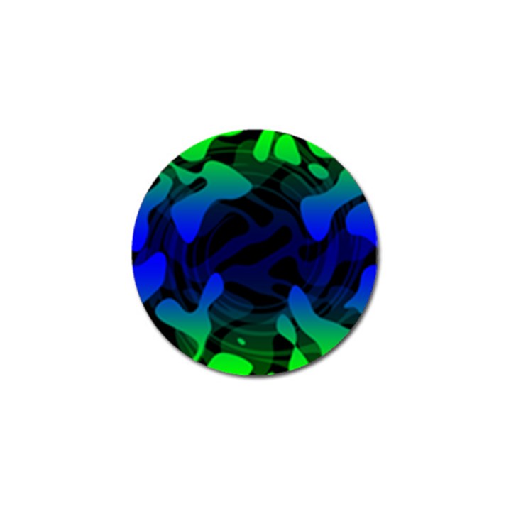 Spectrum Sputnik Space Blue Green Golf Ball Marker (4 pack)