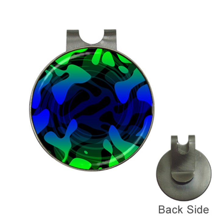 Spectrum Sputnik Space Blue Green Hat Clips with Golf Markers