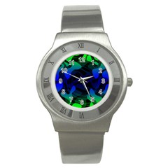 Spectrum Sputnik Space Blue Green Stainless Steel Watch by Mariart