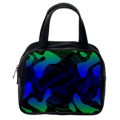 Spectrum Sputnik Space Blue Green Classic Handbags (one Side) by Mariart