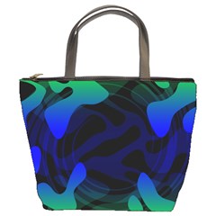 Spectrum Sputnik Space Blue Green Bucket Bags by Mariart