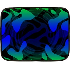 Spectrum Sputnik Space Blue Green Double Sided Fleece Blanket (mini)  by Mariart