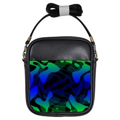 Spectrum Sputnik Space Blue Green Girls Sling Bags