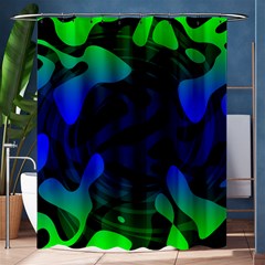 Spectrum Sputnik Space Blue Green Shower Curtain 60  X 72  (medium)  by Mariart