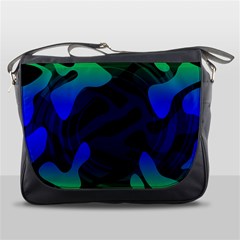 Spectrum Sputnik Space Blue Green Messenger Bags by Mariart