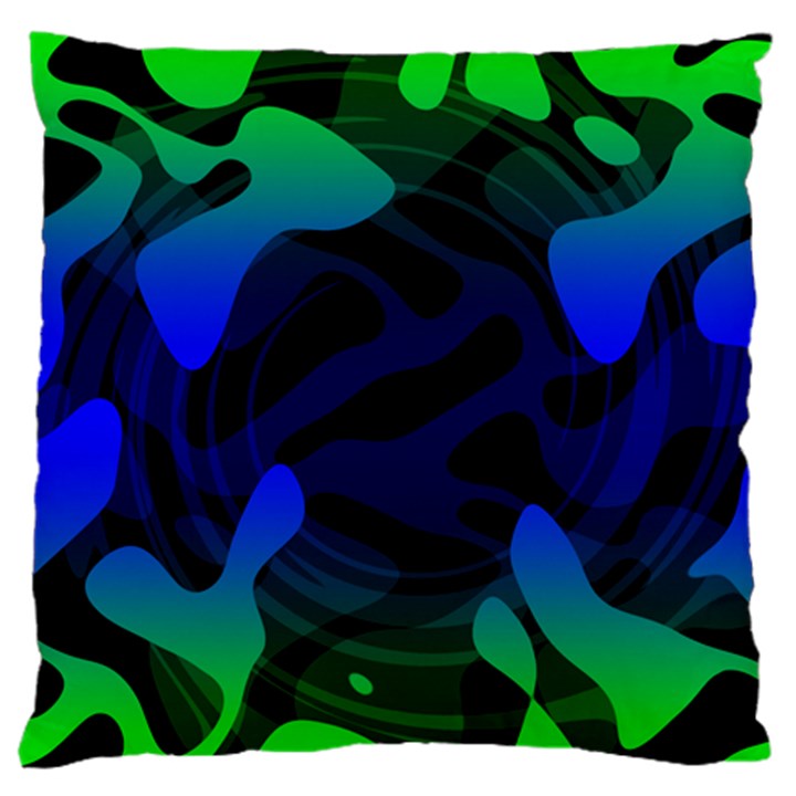 Spectrum Sputnik Space Blue Green Large Cushion Case (One Side)