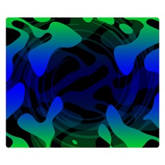 Spectrum Sputnik Space Blue Green Double Sided Flano Blanket (small)  by Mariart