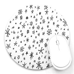 Star Doodle Round Mousepads