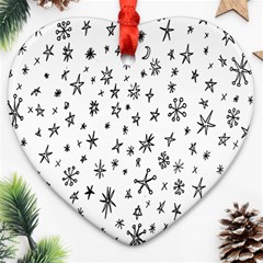 Star Doodle Ornament (heart)