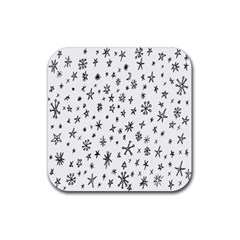 Star Doodle Rubber Coaster (square)  by Mariart