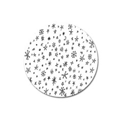 Star Doodle Magnet 3  (round)