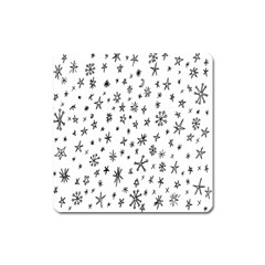 Star Doodle Square Magnet by Mariart