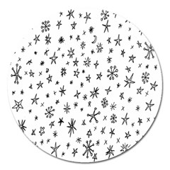 Star Doodle Magnet 5  (round)